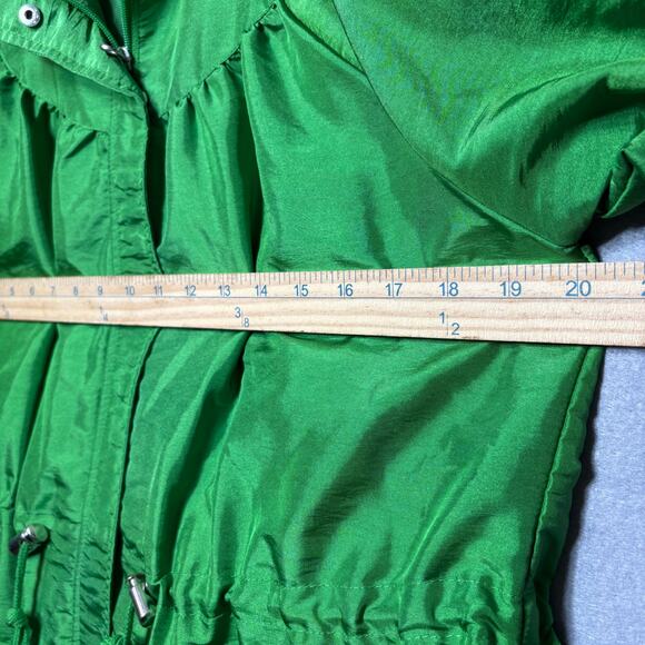 VTG Jaclyn Smith Jacket S Green Cinched Waist Lightweight Retro Statement - Picture 6 of 7